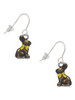3-D Chocolate Bunny French Earrings