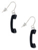 Black Telephone French Earrings