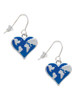 Enamel Earth Heart French Earrings
