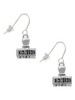 3-D ''Denied'' Stamp French Earrings