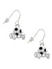 Enamel Soccer ball ''Rocks'' French Earrings