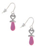 3-D Pink Baby Pacifier French Earrings