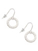 Hammered Karma Ring French Earrings
