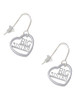 Big Sister in Open Heart - 5/8'' French Earrings