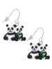 Resin Panda Bear Best Friends French Earrings