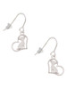 Chihuahua Silhouette Heart French Earrings
