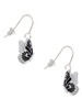 Black Flying Butterfly French Earrings