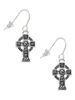 Large Celtic Cross French Earrings