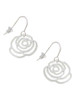 Large Rose Outline French Earrings