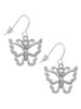 Large Open Butterfly French Earrings