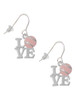 Love with Pink Softball French Earrings