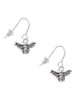 Small 3-D Bee French Earrings