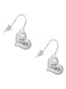 Small ''Coach'' Heart French Earrings
