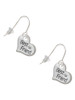 Small ''Best Friend'' Heart French Earrings
