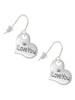 Large I Love You Heart French Earrings