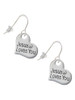 Large Jesus Loves You Heart French Earrings