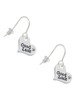 Small Good Luck Heart French Earrings