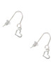 Small Slanted Open Heart French Earrings