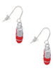 3-D Red Running Shoe French Earrings