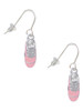3-D Pink Running Shoe French Earrings