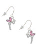 Small Fairy with Pink Wings French Earrings