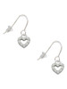 Mini Clear Crystal Heart French Earrings