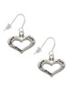 Heart with 3 AB Crystals - Believe Faith Prayer French Earrings
