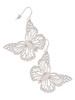 Acrylic Cut Out Butterfly Mirror French Earrings