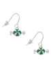 Green Peppermint Candy French Earrings