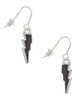 Black Lightning Bolt French Earrings