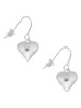 Large April - Clear Crystal Heart French Earrings