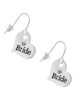 Large Bride Heart French Earrings