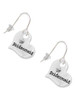 Large Bridesmaid Heart French Earrings