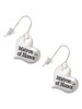 Large Matron of Honor Heart French Earrings
