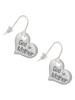 Large ''Godmother'' Heart with Clear Crystal French Earrings