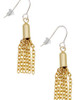 Small Gold Tone Tassel French Earrings