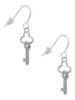 Trefoil Key with AB Crystals French Earrings