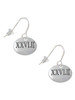 Marathon Roman Numeral French Earrings