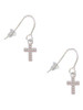 Small AB Crystal Cross French Earrings