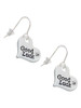 Large Good Luck Heart French Earrings