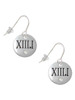 Half Marathon with Clear Crystal Roman Numeral French Earrings