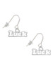 White ''Luck'' with Heart French Earrings