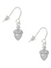 Small Acorn with Crystals French Earrings