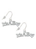 Large ''It's a Boy'' French Earrings