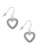 Open Heart with Beaded Border - 2 Sided French Earrings