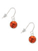 10mm Orange Oktant Crystal Drop French Earrings