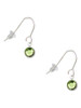 Crystal Lime Green Channel Drop French Earrings