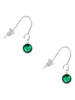 Crystal Green Channel Drop French Earrings
