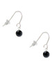 Crystal Black Channel Drop French Earrings