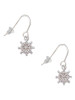 Mini AB Crystal Ship Wheel French Earrings